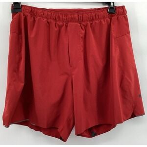 Lululemon Pace Breaker Linerless Shorts Mens XL Red Running Athletic Workout